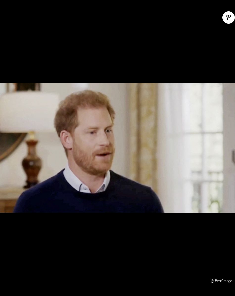 Bande-annonce de l'interview du prince Harry, duc de Sussex, avec Tom Bradby pour la chaîne britannique ITV, avant la sortie de l'autobiographie du prince "Spare" ("Le Suppléant"). Le 4 janvier 2023.