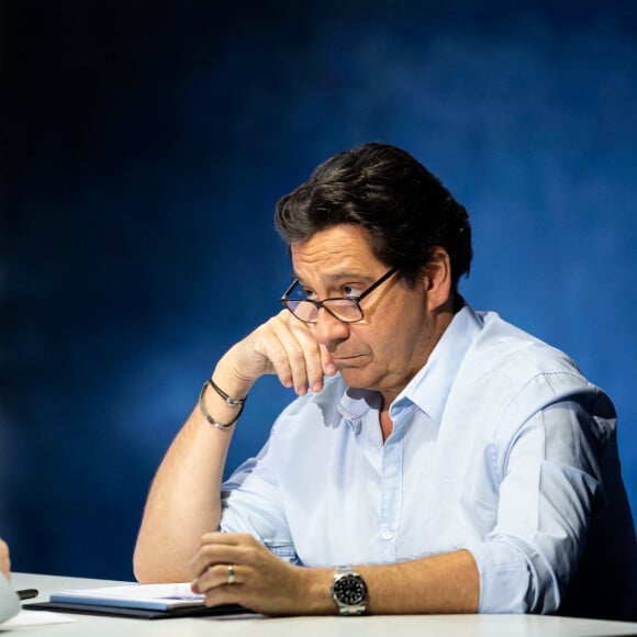 Exclusif -  Michel Fau et Laurent Gerra - Jour 1 - Enregistrement de l'émission "La Fine Equipe : Le retour !" à Paris, diffusée le 14 janvier sur France 2. Le 3 novembre 2022 © Cyril Moreau-Tiziano Da Silva / Bestimage