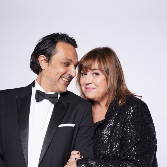 Exclusif - Olivier Sitruk, Michele Bernier - Studio - Enregistrement de l'émission "La Fine Equipe : Le retour!" à Paris, diffusée le 14 janvier sur France 2. Le 3 novembre 2022 © Cyril Moreau-Tiziano Da Silva / Bestimage
