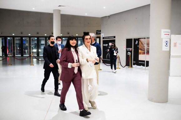 Exclusif - Hoshi en backstage lors la 37e cérémonie des Victoires de la musique à la Seine musicale de Boulogne-Billancourt, le 11 février 2022. © Tiziano Da Silva / Cyril Moreau / Bestimage