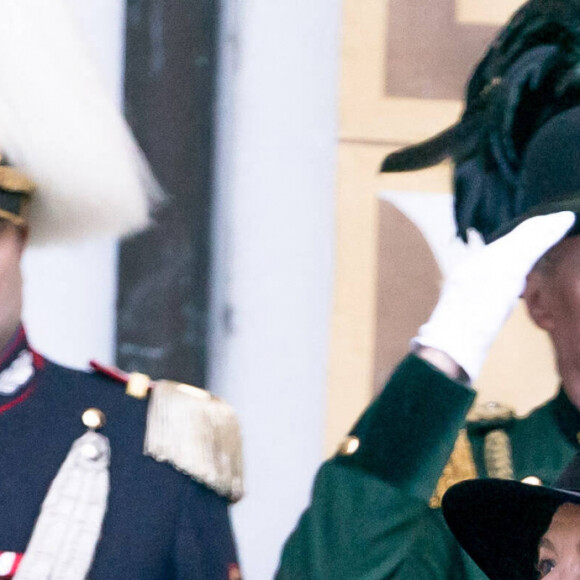 La princesse Caroline de Hanovre - Service funéraire de Maximilien de Bade au château de Salem, Allemagne, le 13 janvier 2023. © Dana Press/Bestimage 