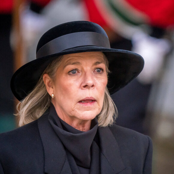 La princesse Caroline de Hanovre - Service funéraire de Maximilien de Bade au château de Salem, Allemagne, le 13 janvier 2023. © Dana Press/Bestimage 
