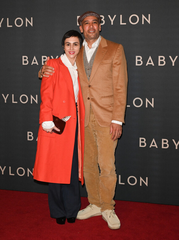 Ben Harper et sa femme Jaclyn Matfus à la première du film "Babylon" au cinéma Le Grand Rex à Paris, France, le 14 janvier 2023. © Coadic Guirec/Bestimage 
