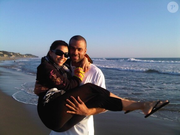 Eva Longoria et Tony Parker lors de la Saint-Valentin