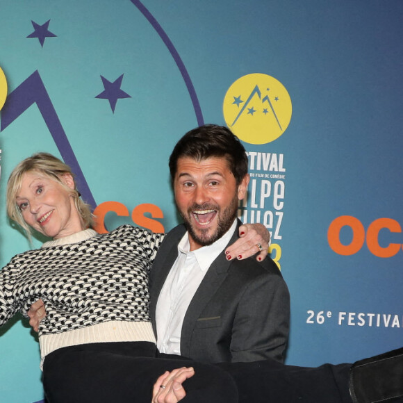 Chantal Ladesou et Christophe Beaugrand - Cérémonie d'ouverture du 26e Festival international du film de comédie de l'Alpe d'Huez le 16 janvier 2023. © Dominique Jacovides / Bestimage