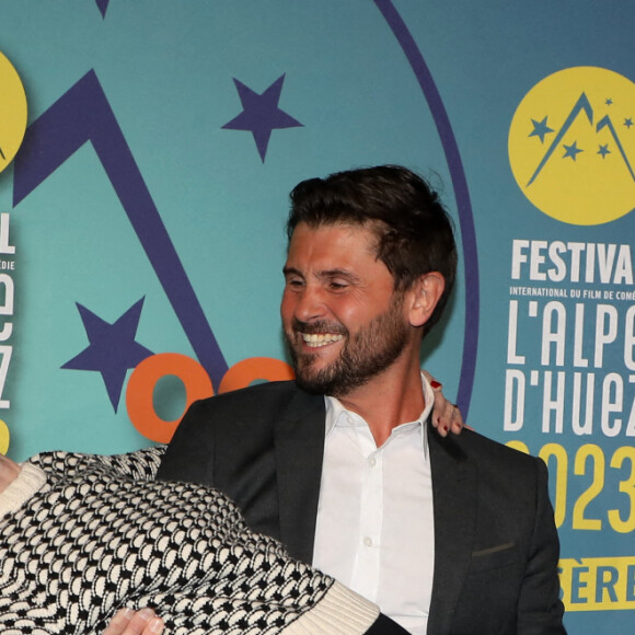 Chantal Ladesou et Christophe Beaugrand - Cérémonie d'ouverture du 26e Festival international du film de comédie de l'Alpe d'Huez le 16 janvier 2023. © Dominique Jacovides / Bestimage