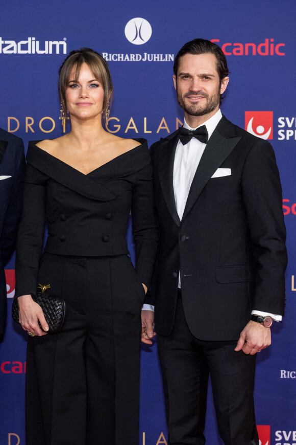 La princesse Sofia, le prince Carl Philip de Suède - Soirée de gala Svenska idrottsgalan 2023 à l'arena Avicii à Stockholm le 16 janvier 2023. 