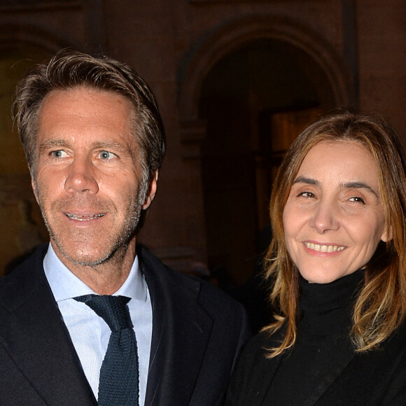 Le prince Emmanuel-Philibert de Savoie et sa femmme Clotilde Courau lors de la cérémonie d'installation de F.Mitterrand à l'académie des Beaux-Arts à Paris, France, le 6 février 2020. Pour avoir bâti une oeuvre avec des films, des émissions et des livres, l'ancien ministre de la Culture F.Mitterrand a été installé, sous la coupole de l'Académie des Beaux-Arts, accueillant en son sein l'inventeur "d'une manière nouvelle de raconter l'Histoire". Au sein de la section des créations artistiques dans le cinéma et l'audiovisuel, F.Mitterrand (72 ans), a été élu au fauteuil précédemment occupé par J.Moreau. L'ancien ministre rejoint l'Académie des Beaux-Arts pour ses talents de cinéaste, écrivain, animateur de télévision et réalisateur de documentaires historiques. © Veeren/Bestimage 