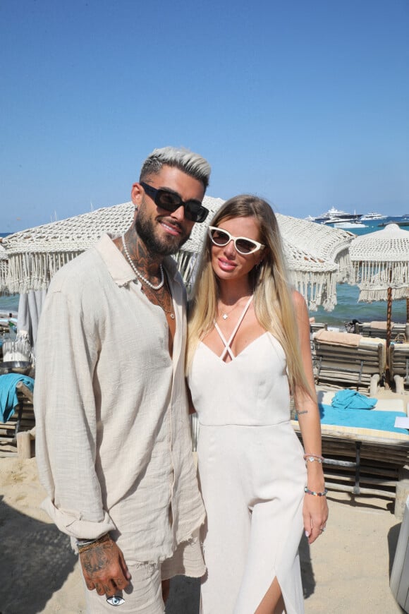 Exclusif - Thibault Garcia et sa compagne Jessica Thivenin (Les Marseillais) - Hublot fête l'arrivée de la nouvelle Big Bang Unico à la boutique de Saint-Tropez au restaurant Verde Beach à Ramatuelle, Côte d'Azur, France, le 12 juillet 2022. © Luc Boutria/Nice Matin/Bestimage