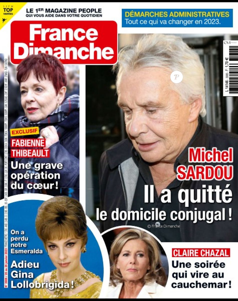 La une de France Dimanche du 20 janvier 2023.