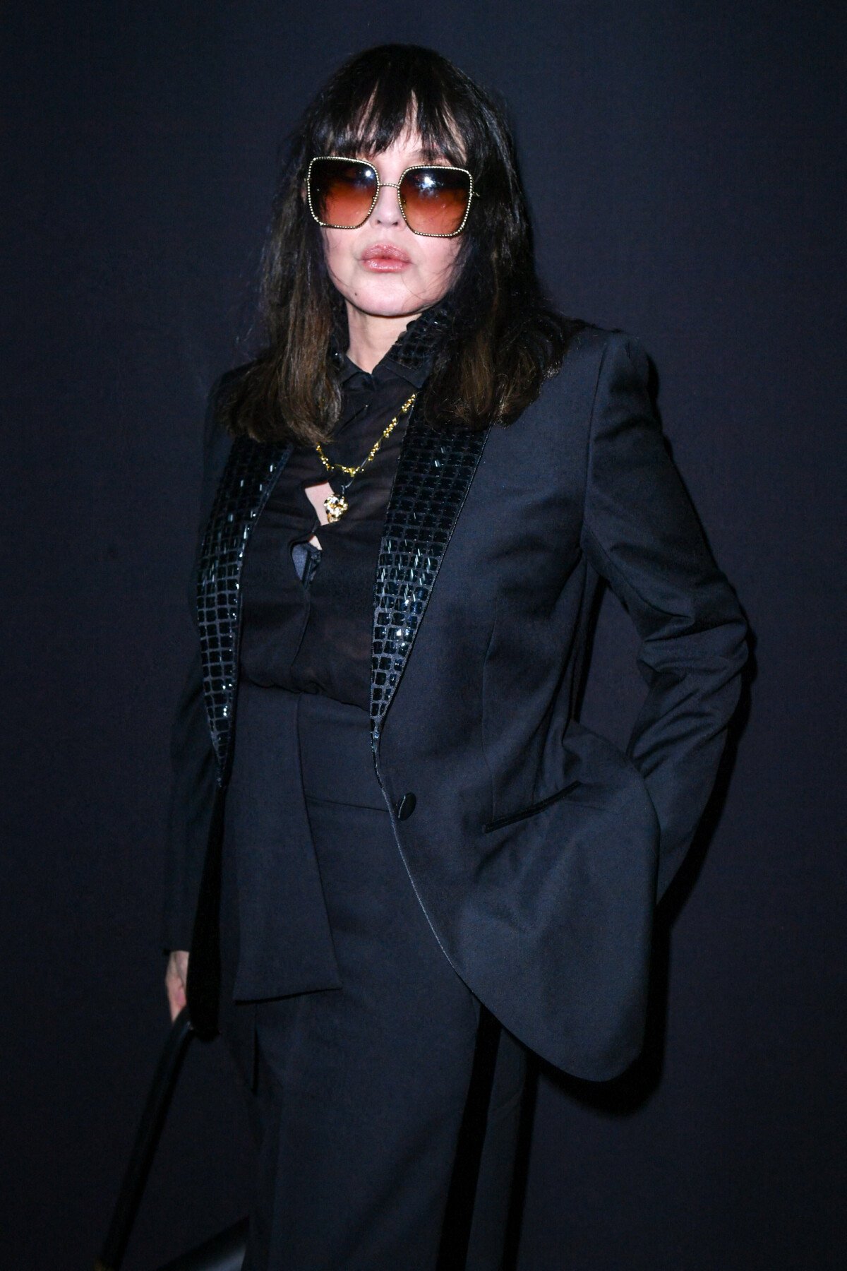 Photo Isabelle Adjani Photocall du défilé Lanvin Collection Femme