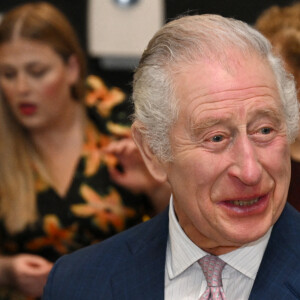 Le roi Charles III d'Angleterre visite la siège de Kellogg pour marquer les 100 ans de Kellogg au Royaume-Uni dans le quartier de Trafford Park à Stretford, Royaume Uni, le 20 janvier 2023. 