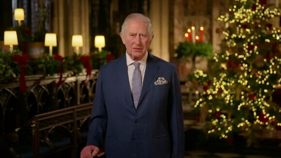 Captures d'écran de la première allocution de Noël du roi Charles III le 25 décembre 2022.  BGUK_2538349 - na, UNITED KINGDOM - King Charles III making the first Christmas speech as King, continuing the tradition his mother upheld for the entirety of her 70-year reign ---------