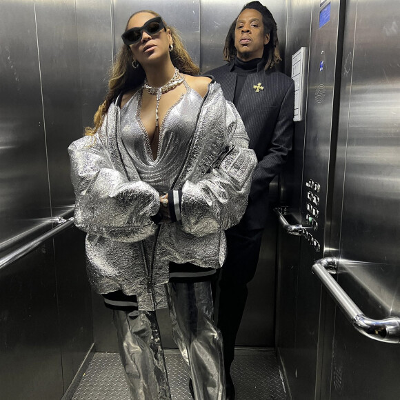 Beyonce Knowles dans les coulisses de sa soirée au "Club Renaissance" en partenariat avec Tiffany & Co à Paris, le 10 octobre 2022. 