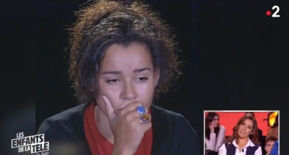 Chimène Badi réagit à son passage dans "Popstars", dans "Les Enfants de la télé", le 22 janvier 2023, sur France 2