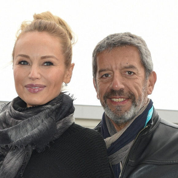 Adriana Karembeu enceinte et Michel Cymes - L'association "Premiers de cordée" organisait une journée Evasion où des milliers d'enfants ont participé à des ateliers sportifs encadrés par des parrains de renom au Stade de France à Saint-Denis. © Coadic Guirec/Bestimage