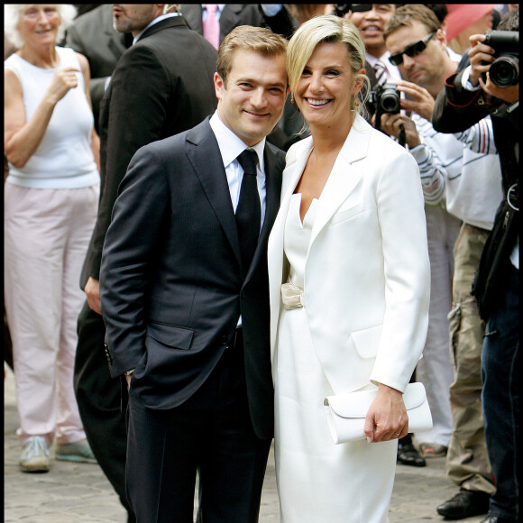 Laurence Ferrari et Renaud Capuçon lors de leur mariage le 3 juillet 2009 à Paris