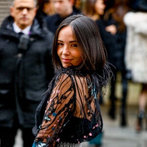 Agathe Auproux - Arrivées au défilé de mode Haute-Couture Elie Saab au Carreau du Temple lors de la Fashion Week Printemps-été 2023 de Paris, France, le 25 janvier 2023. © Christophe Clovis/Bestimage 