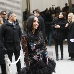 Agathe Auproux - Arrivées au défilé de mode Haute-Couture Elie Saab au Carreau du Temple lors de la Fashion Week Printemps-été 2023 de Paris, France, le 25 janvier 2023. © Christophe Clovis/Bestimage 