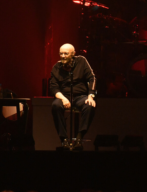 Phil Collins - Genesis (Mike Rutherford, Phil Collins et Tony Banks) en concert à Paris La Défense Arena à Nanterre le 16 mars 2022. © Veeren/Bestimage