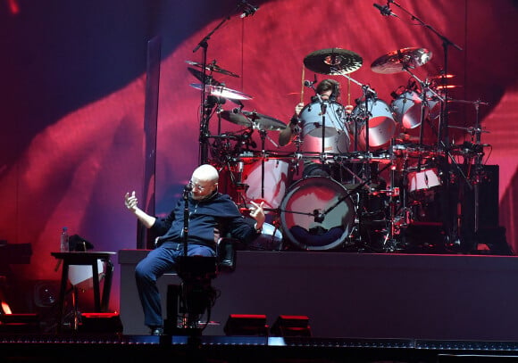 Phil Collins - Genesis (Mike Rutherford, Phil Collins et Tony Banks) en concert à Paris La Défense Arena à Nanterre le 16 mars 2022. © Veeren/Bestimage