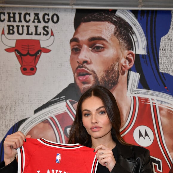 Thylane Blondeau - People au Club House NBA pour un match exhibition entre Tony Parker, Joakim Noah, Charles Leclerc, Pierre Gasly et Darko Peric à Paris le 20 janvier 2023. © Veeren/Bestimage