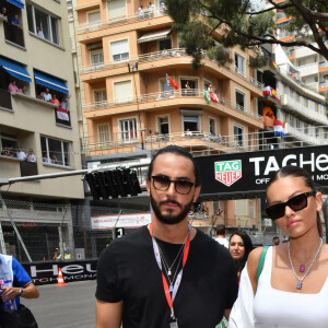 Thylane Blondeau et son fiancé Benjamin Attal lors du Grand Prix de Monaco 2022 de F1, à Monaco, le 29 mai 2022. © Bruno Bebert/Bestimage