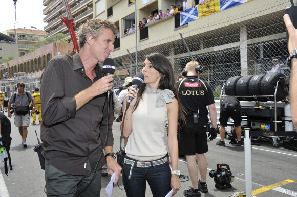 Denis Brogniart et Marion Jollès au Grand Prix de Formule 1 à Monaco, le 27 mai 2012