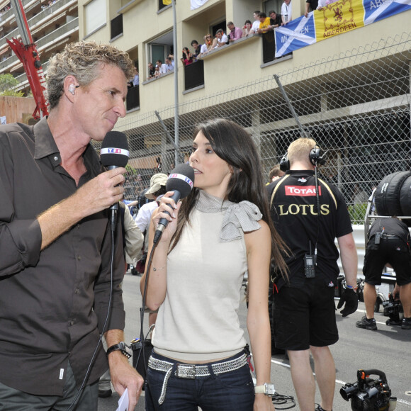 Denis Brogniart et Marion Jollès au Grand Prix de Formule 1 à Monaco, le 27 mai 2012