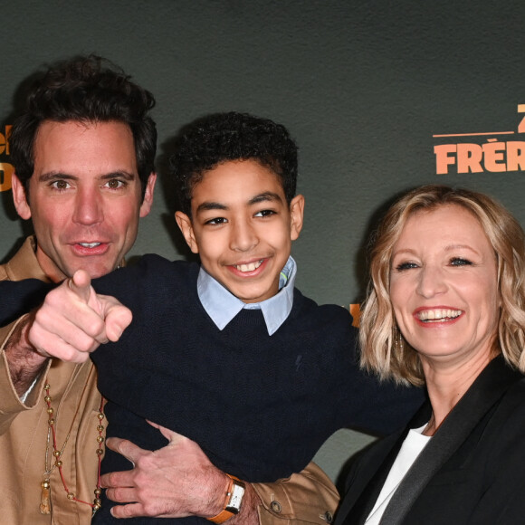 Mika, Yassir Drief et Alexandra Lamy - Avant-première du film "Zodi et Téhu, frères du désert" au cinéma UGC Normandie à Paris, le 29 janvier 2023. © Coadic Guirec/Bestimage