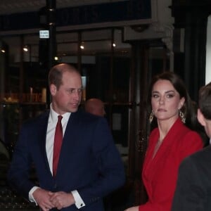 Le prince William, prince de Galles, et Catherine (Kate) Middleton, princesse de Galles, se rendent à la soirée "Shaping Us" en amont des BAFTA Awards 2023 à Londres, le 30 janvier 2023. 