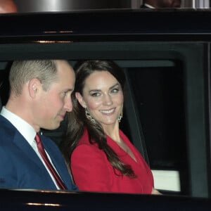 Le prince William, prince de Galles, et Catherine (Kate) Middleton, princesse de Galles, se rendent à la soirée "Shaping Us" en amont des BAFTA Awards 2023 à Londres, le 30 janvier 2023. 