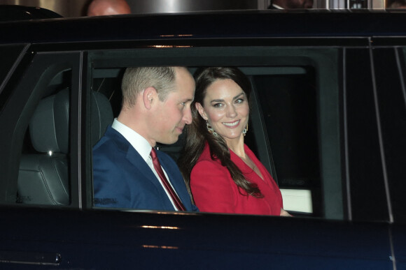 Le prince William, prince de Galles, et Catherine (Kate) Middleton, princesse de Galles, se rendent à la soirée "Shaping Us" en amont des BAFTA Awards 2023 à Londres, le 30 janvier 2023. 