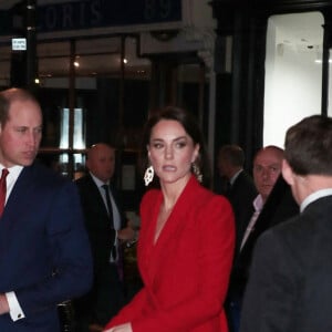 Le prince William, prince de Galles, et Catherine (Kate) Middleton, princesse de Galles, se rendent à la soirée "Shaping Us" en amont des BAFTA Awards 2023 à Londres, le 30 janvier 2023. 