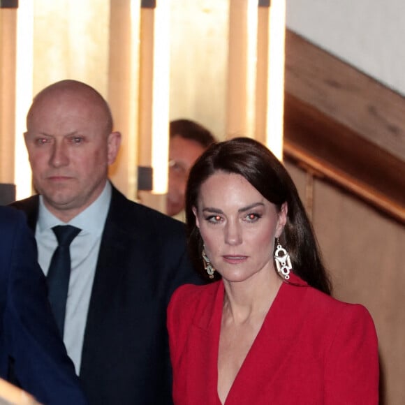 Le prince William, prince de Galles, et Catherine (Kate) Middleton, princesse de Galles, se rendent à la soirée "Shaping Us" en amont des BAFTA Awards 2023 à Londres, le 30 janvier 2023. 