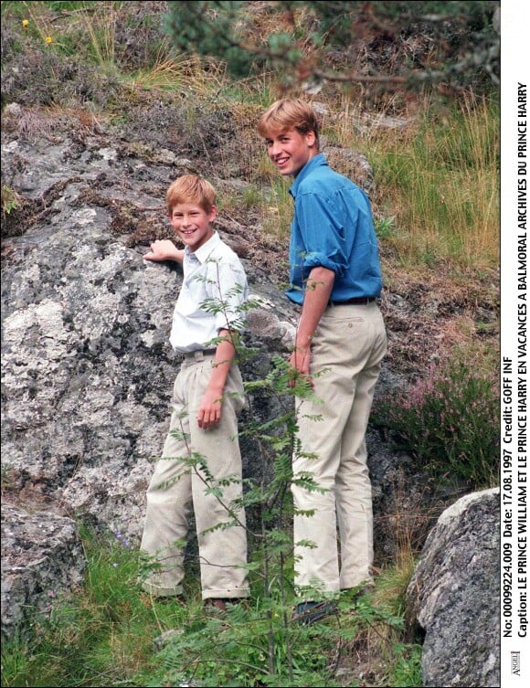 William et Harry à Balmoral en Écosse, pour leurs vacances