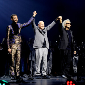 Exclusif - Thomas Jolly, Marc Ladreit de Lacharrière, Luc Plamondon - Générale de l'opéra-rock "Starmania" à la Seine Musicale de Boulogne-Billancourt. © Dominique Jacovides-Coadic Guirec/Bestimage