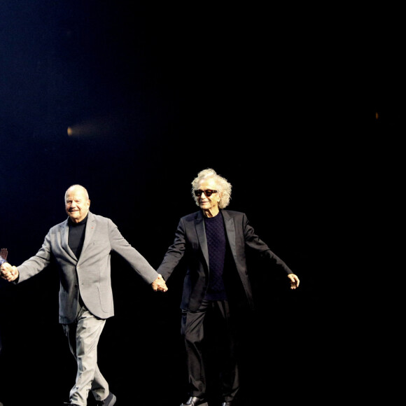 Exclusif - Thomas Jolly, Marc Ladreit de Lacharrière, Luc Plamondon - Générale de l'opéra-rock "Starmania" à la Seine Musicale de Boulogne-Billancourt, le 8 novembre 2022. © Dominique Jacovides-Coadic Guirec/Bestimage