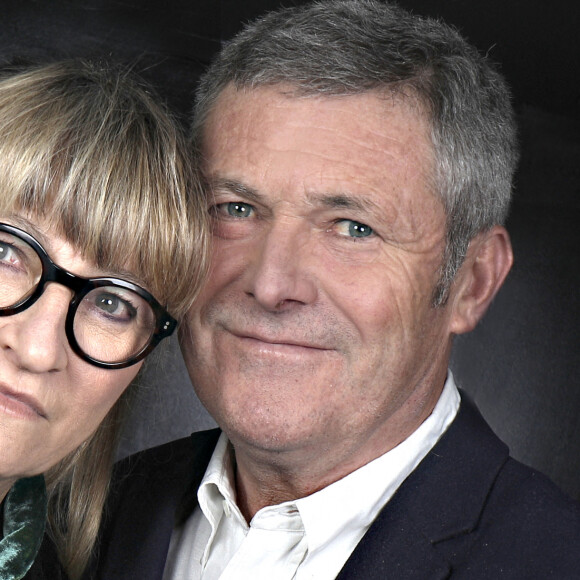 Exclusif - Portrait de Christine Bravo avec son mari Stéphane Bachot à Paris, le 16 janvier 2023. © Cédric Perrin/Bestimage