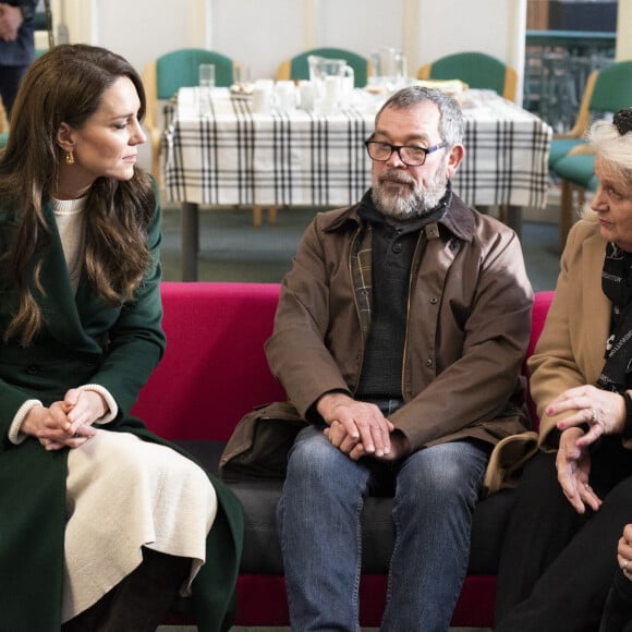 Catherine (Kate) Middleton, princesse de Galles, au complexe de marché Kirkgate sur Vicar Lane à Leeds, West Yorkshire, Royaume Uni, le 31 janvier 2023, où elle rencontre des vendeurs et des membres du public pour le lancement de la campagne Shaping Us qui sensibilise à l'importance unique de la petite enfance. 