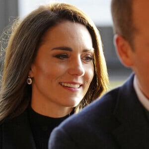 Le prince William, prince de Galles, et Catherine (Kate) Middleton, princesse de Galles, inaugurent officiellement le nouveau Centre hospitalier Royal Liverpool University Hospital à Liverpool, Royaume Uni, le 12 janvier 2023. 