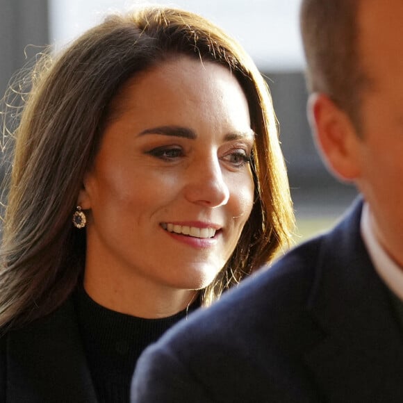 Le prince William, prince de Galles, et Catherine (Kate) Middleton, princesse de Galles, inaugurent officiellement le nouveau Centre hospitalier Royal Liverpool University Hospital à Liverpool, Royaume Uni, le 12 janvier 2023. 