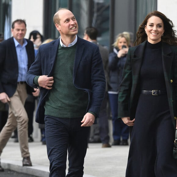 Le prince William, prince de Galles, et Catherine (Kate) Middleton, princesse de Galles, inaugurent officiellement le nouveau Centre hospitalier Royal Liverpool University Hospital à Liverpool, Royaume Uni, le 12 janvier 2023. 