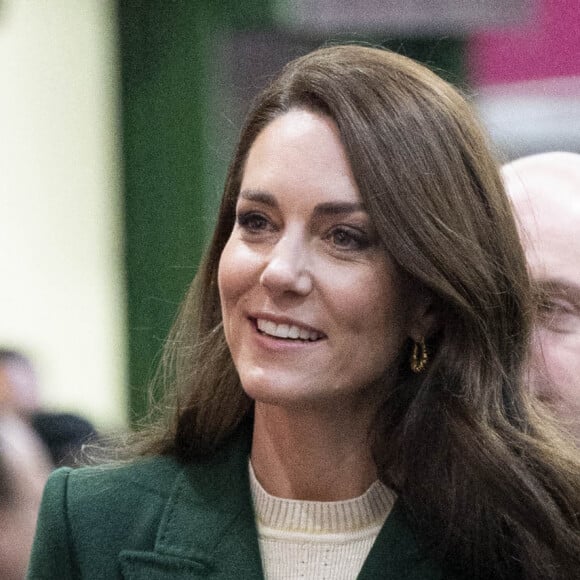 Catherine (Kate) Middleton, princesse de Galles, arrive au complexe de marché Kirkgate sur Vicar Lane à Leeds, West Yorkshire, Royaume Uni, le 31 janvier 2023, où elle rencontre des vendeurs et des membres du public pour le lancement de la campagne Shaping Us qui sensibilise à l'importance unique de la petite enfance. 