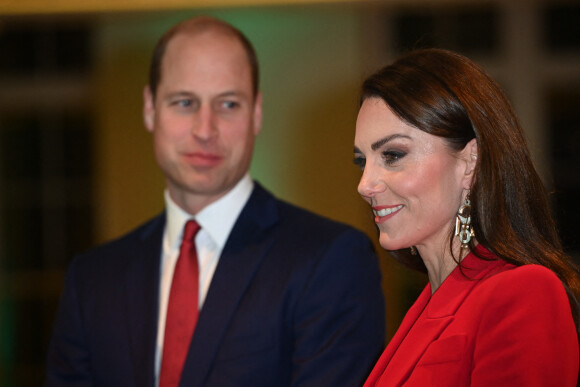 Le prince William, prince de Galles, et Catherine (Kate) Middleton, princesse de Galles, lors de la soirée "Shaping Us" en amont des BAFTA Awards 2023 à Londres. 