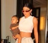 Kylie Jenner à la sortie de l'hôtel "The Mark" avec sa fille Stormi à New York.