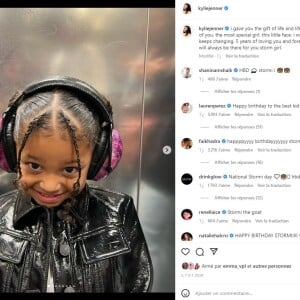 Kylie Jenner a publié un message sur Instagram pour les 5 ans de sa fille Stormi. Janvier 2023.