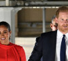 Le prince Harry, duc de Sussex et Meghan Markle, duchesse de Sussex, arrivent au "One Young World Summit" à Manchester. 