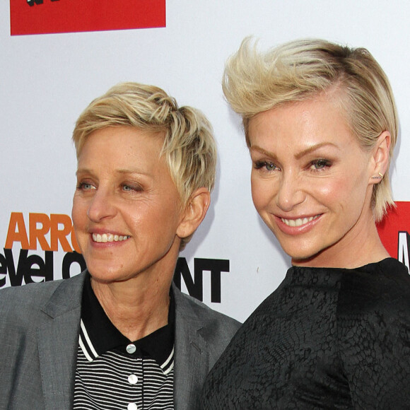 Ellen DeGeneres, Portia de Rossi - La chaîne de TV Netflix presente la saison 4 de "Arrested Development" à Hollywood, le 29 avril 2013.