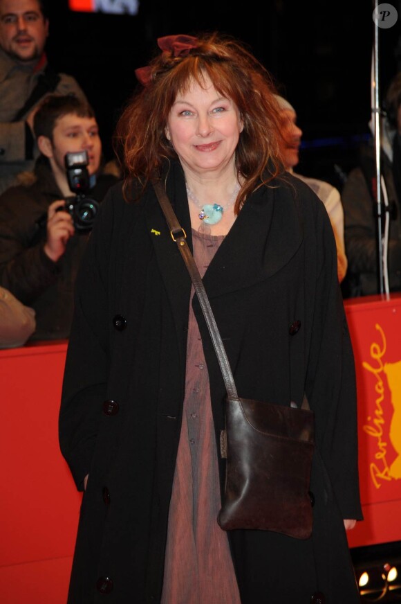 Yolande Moreau, sur le tapis rouge du Festival du film de Berlin, pour la présentation de son film Mammuth, le vendredi 19 février.